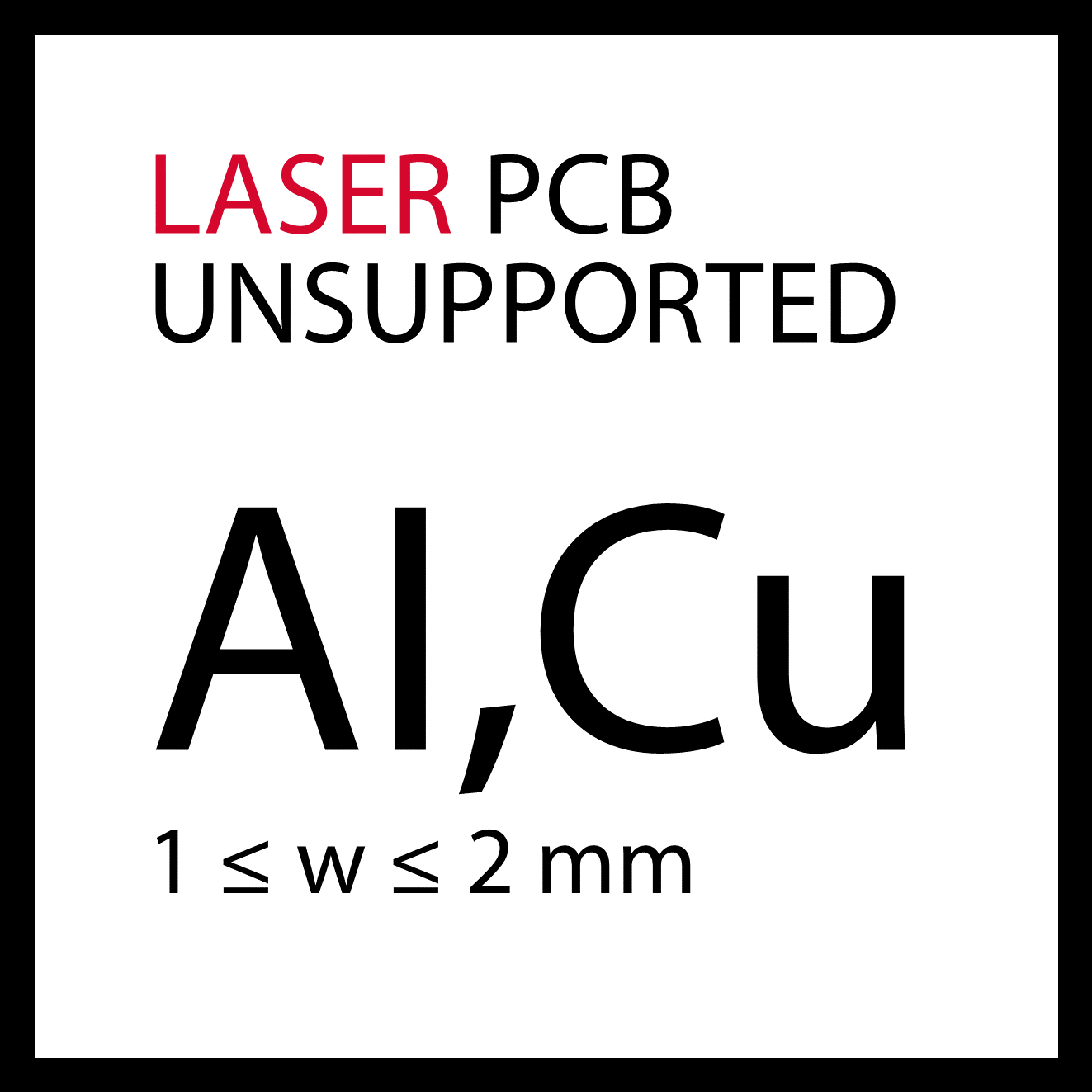 Laser PCB freitragend Al, Cu